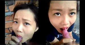 Ghệ liếm của quý ở vườn sau nhà