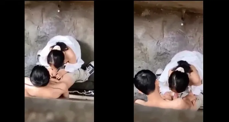 Quay lén em học sinh nữ bj cho anh yêu trong hẻm