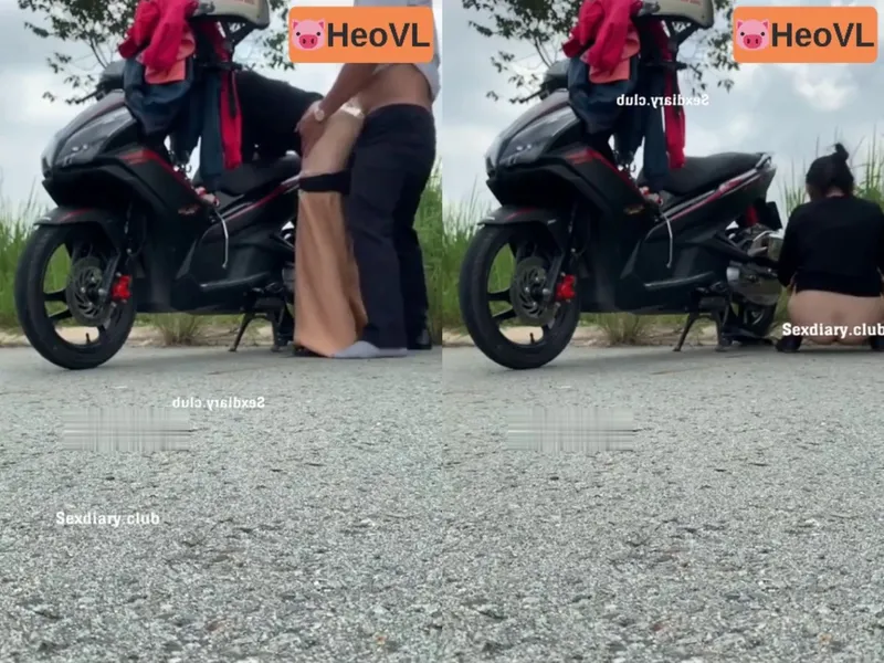 Người vợ ông chồng chơi nhau giữa đường nơi vắng vẻ