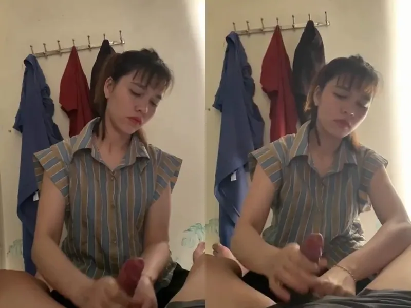 Anh trai đi vắng, ép người yêu của anh trai sục cây hàng xuất tinh